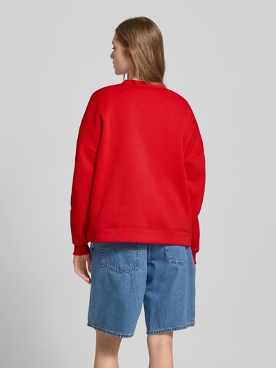 PIECES Oversized Sweatshirt aus Baumwoll-Mix Modell 'MALIAH' Rot 5