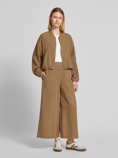 Marc O'Polo Wide Leg Culotte aus Lyocell-Leinen-Mix Camel 1