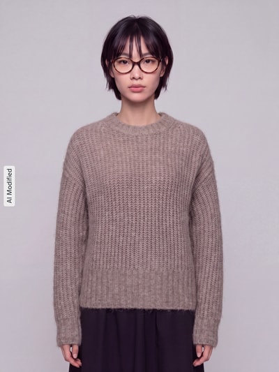 Pepe Jeans Regular Fit Pullover mit Woll-Anteil Modell 'ASHLEY CREW' Beige 4
