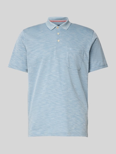 RAGMAN Poloshirt mit Label-Stitching Hellblau 2