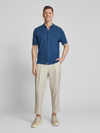 THE KOOPLES Poloshirt mit Strukturmuster Marine 1