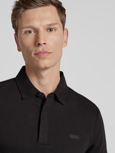 CK Calvin Klein Regular Fit Poloshirt mit Knopfleiste Black 3