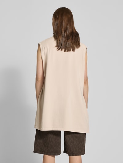 Karo Kauer Oversized Tanktop mit Label-Print Sand 5