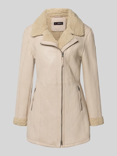 Cabrini Lederjacke aus Lammnappa Offwhite 2