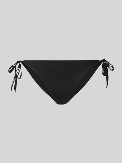HUGO Figi bikini w kroju regular fit z detal z logo Czarny 1