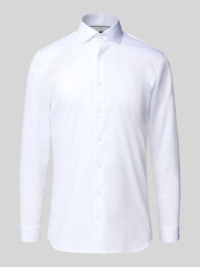 OLYMP No. Six Super Slim Fit Business-Hemd mit Knopfleiste Weiss 2