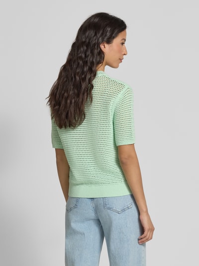 Tommy Hilfiger Regular Fit Häkelpullover aus Baumwoll-Mix Mint 5
