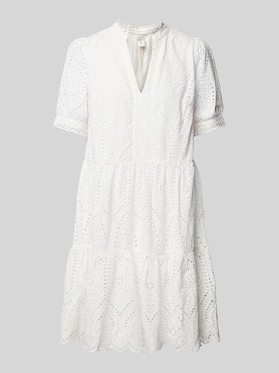 YAS Minikleid mit Lochstickerei Modell 'Holi' Weiss 2