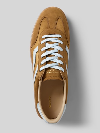 Produktfoto, Sneakersy z mieszanki skóry model 'Cuzima' od Gant, zaokrąglony krój, nadruk z logo, wiązanie, wysokość obcasa 3 cm, wysokość cholewki 7 cm, szerokość w rozmiarze 40: 8 cm