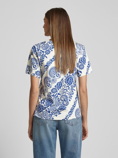 Weekend Max Mara T-shirt met dierenprint, model 'ELOISA' Koningsblauw - 5