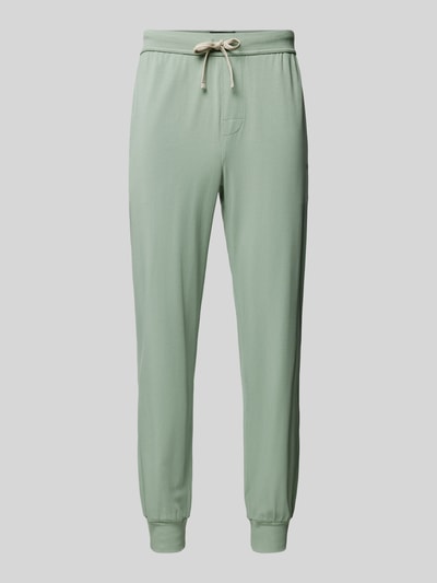 BOSS Loose fit sweatpants met tunnelkoord Mintgroen - 2