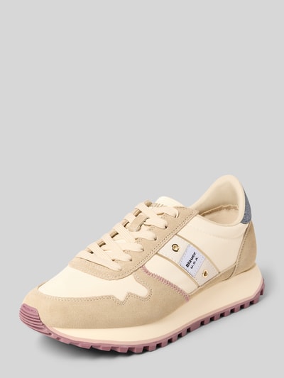 Blauer USA Sneaker mit Label-Patch Modell 'MILLEN' Beige 1