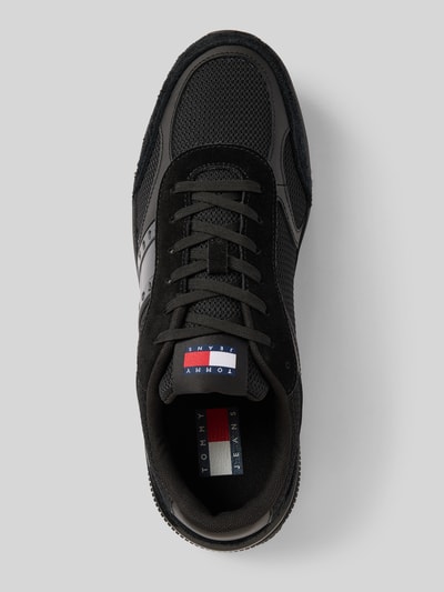 Tommy Jeans Sneakersy z mieszanki skóry z detalami z logo Czarny 3