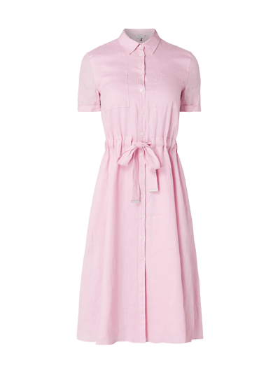 Tommy Hilfiger Leinenkleid mit durchgehender Knopfleiste  Fuchsia 2