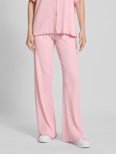 OH APRIL Flared Stoffhose mit elastischem Bund Modell 'Eira' Hellrosa 4