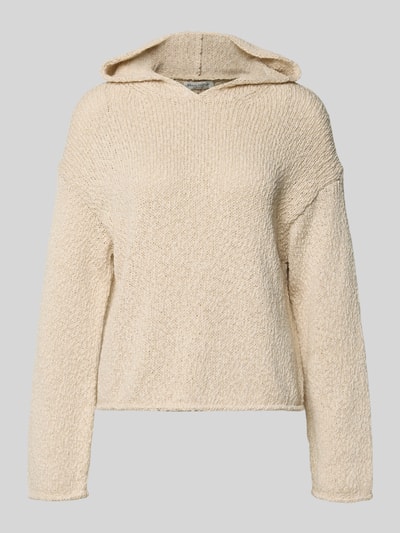 Marc O'Polo Boxy Fit Strick-Hoodie aus Baumwoll-Mix Stein 2