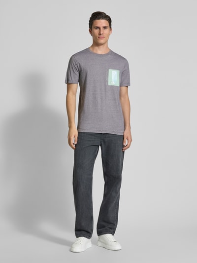 Tom Tailor Denim T-shirt o kroju regular fit z czystej bawełny Antracytowy 1