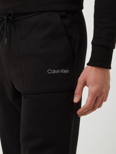 CK Calvin Klein Spodnie dresowe z logo Czarny 3