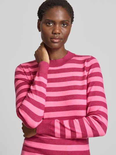 Christian Berg Woman Gebreide pullover met ronde hals Fuchsia - 3