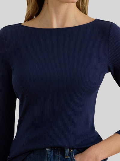 Lauren Ralph Lauren Strickshirt mit 3/4 Arm aus Baumwoll-Mix Marine 3