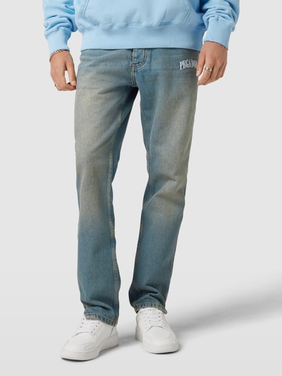 Pegador Jeansy z wyhaftowanym logo model ‘CARPE’ Jeansowy niebieski 4