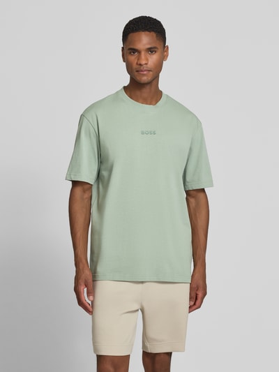 BOSS Green Regular Fit T-Shirt aus reiner Baumwolle Modell 'TEE 10' Mint 4