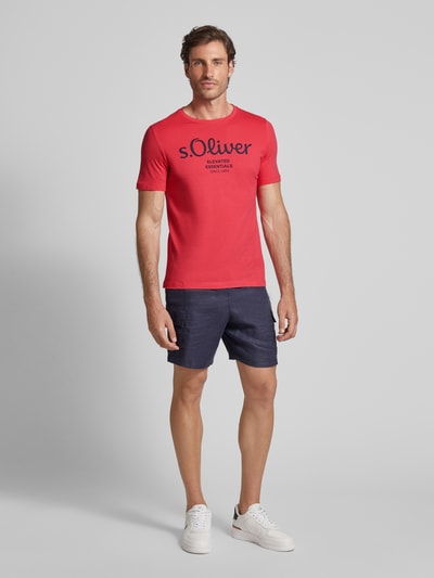 s.Oliver RED LABEL T-shirt met ronde hals Koraal - 1