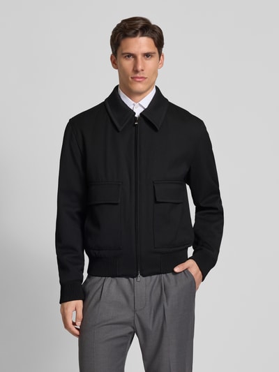 BOSS Regular Fit Bomberjacke mit Wolle Modell 'CHARLY' Black 4