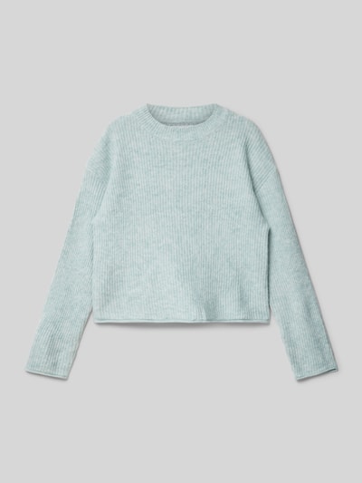 Mango Cropped Strickpullover mit Rundhalsausschnitt Modell 'sophie' Mint 1