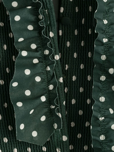 VETEMENTS Asymmetrisches Kleid mit Polka Dots Grün 3