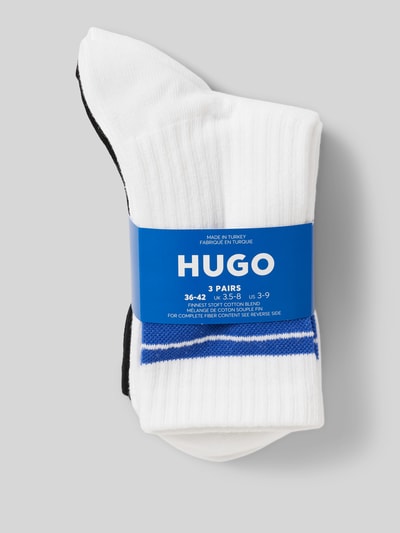 Hugo Blue Socken mit Label-Detail im 3er-Pack Weiss 3