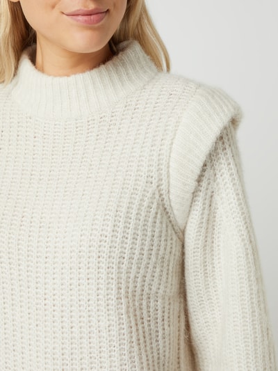 Vero Moda Pullover mit Ballonärmeln Modell 'Pekan' Offwhite 3