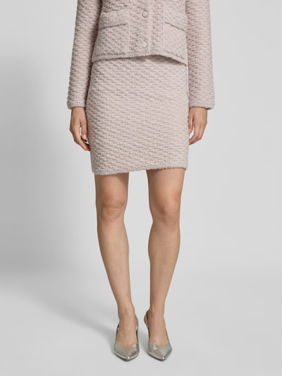 Marc Cain Minirock aus Effektgarn mit Strukturmuster Kitt 4