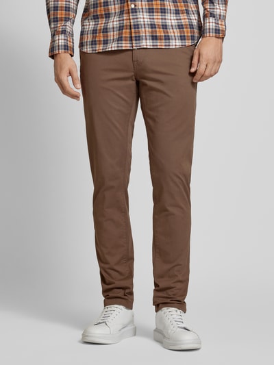 Tom Tailor Denim Slim Fit Chino mit Gürtel Hellbraun 4