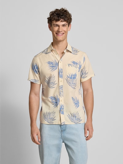 Blend Regular Fit Freizeithemd mit 1/2-Arm Modell 'ALAN' Beige 4