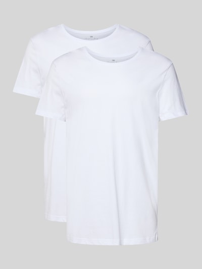 Christian Berg Men T-shirt van puur katoen in set van 2 Wit - 1