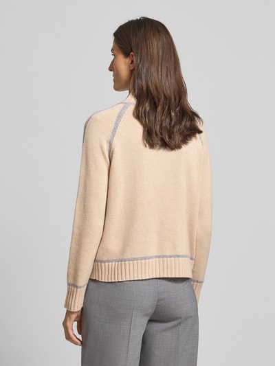 Max Mara Studio Regular Fit Strickpullover aus Woll-Kaschmir-Mix Modell 'PESCARA' Beige Melange 5