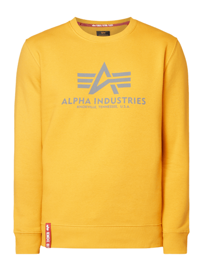 Alpha Industries Sweatshirt mit Logo-Print Senf 2