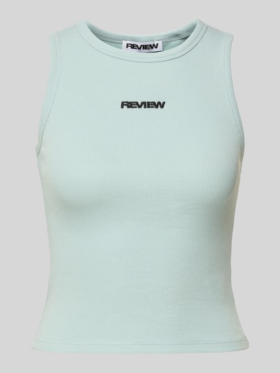 Review Tanktop met labelstitching Bleu - 2