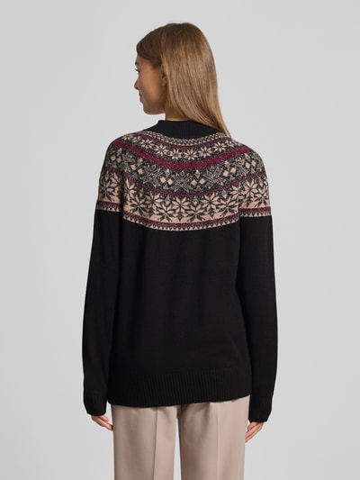 Christian Berg Woman Gebreide pullover met opstaande kraag Zwart - 5