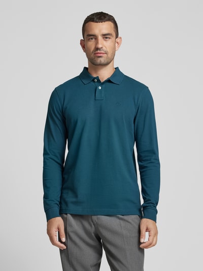 MCNEAL Regular fit poloshirt met labelstitching Petrol - 4