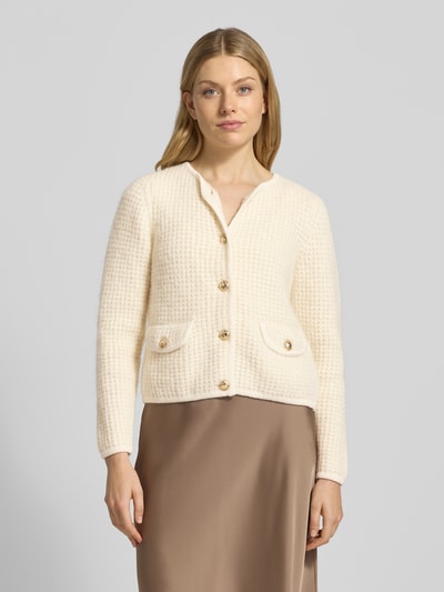 ba&sh Strickjacke aus Alpaka-Mix mit Woll-Anteil Modell 'HARRY' Ecru 4