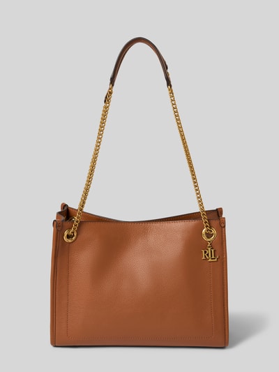 Lauren Ralph Lauren Handtas met labelapplicatie en schouderband Cognac - 2
