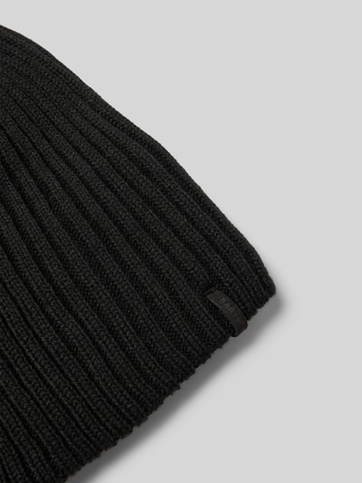 Barts Muts met labeldetail, model 'WILBERT' Zwart - 2