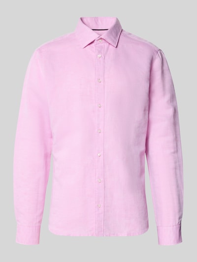 Jake*s Regular fit Vrijetijdsoverhemd van Linnenmix Roze - 2
