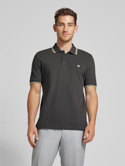 Christian Berg Men Poloshirt mit Label-Detail Anthrazit 4