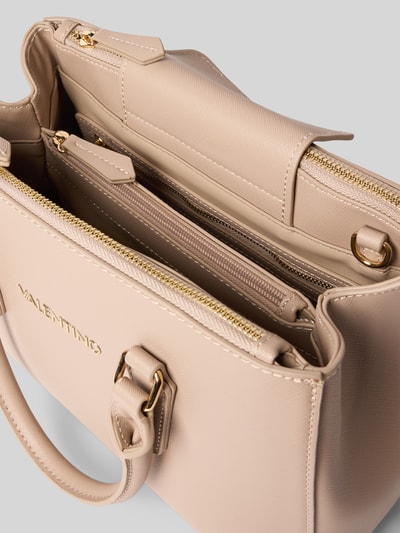 VALENTINO BAGS Torba shopper z detalami z logo Beżowy 4
