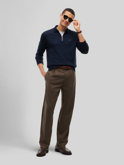 Tommy Hilfiger Regular Fit Poloshirt aus reiner Baumwolle Modell 'LIQUID' Marine 1