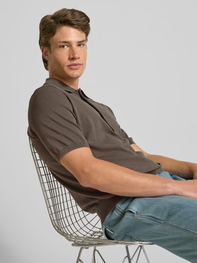 Closed Poloshirt mit gerippten Abschlüssen Anthrazit 3