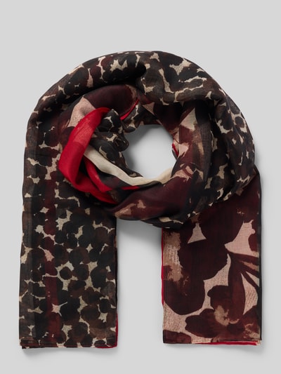 Betty Barclay Sjaal met all-over motief Donkerbruin - 1